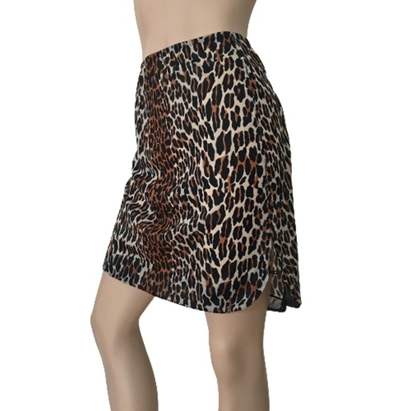 VINTAGE 60s Vanity Fair Sheer Leopard Chiffon Slip Buttons - Picture 3 of 12